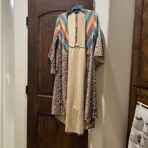 Animal print and Serape duster.